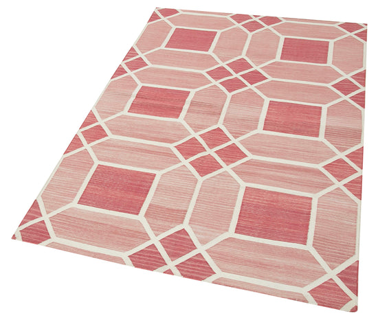 4x5 Red Dhurrie Rug - 32931