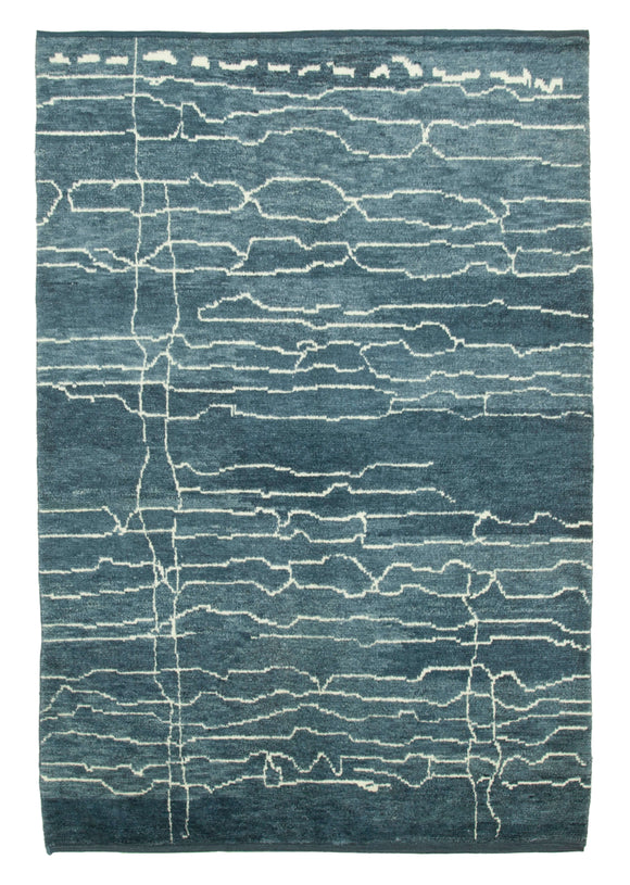 6x9 Blue Moroccan Rug - 32955