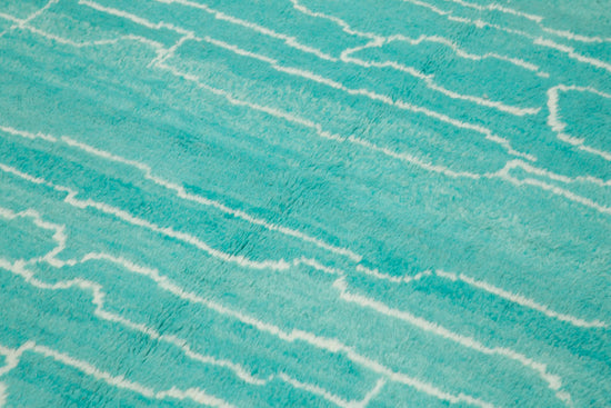 7x11 Turquoise Moroccan Rug - 32986