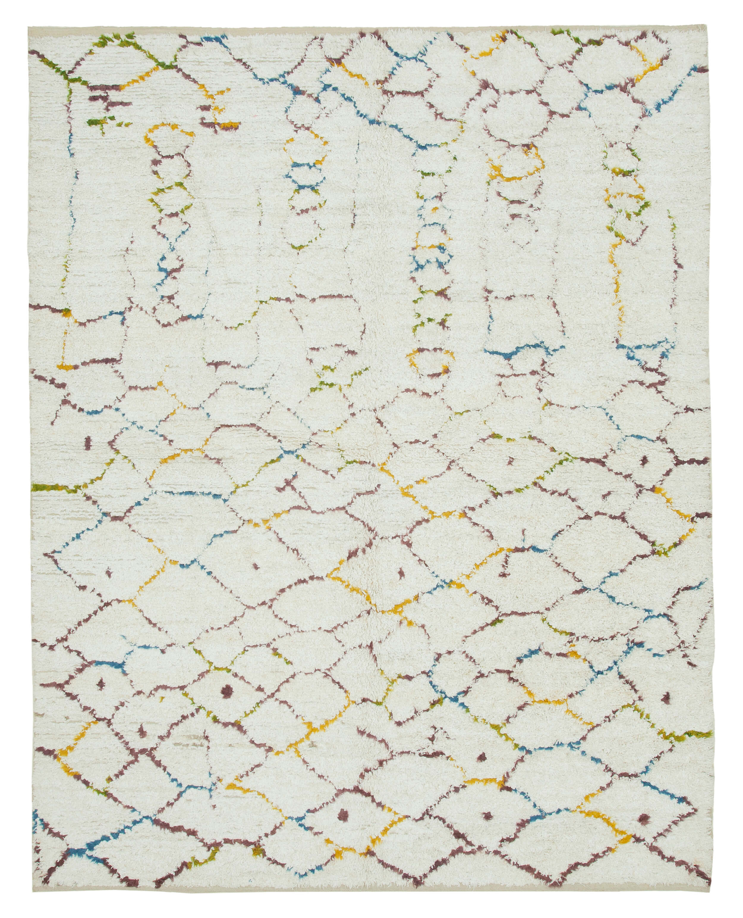 7x10 White Moroccan Rug - 32994