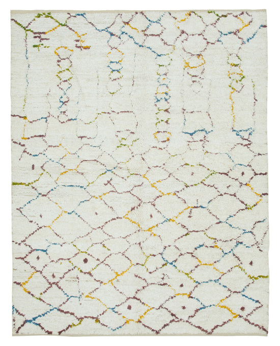 7x10 White Moroccan Rug - 32994