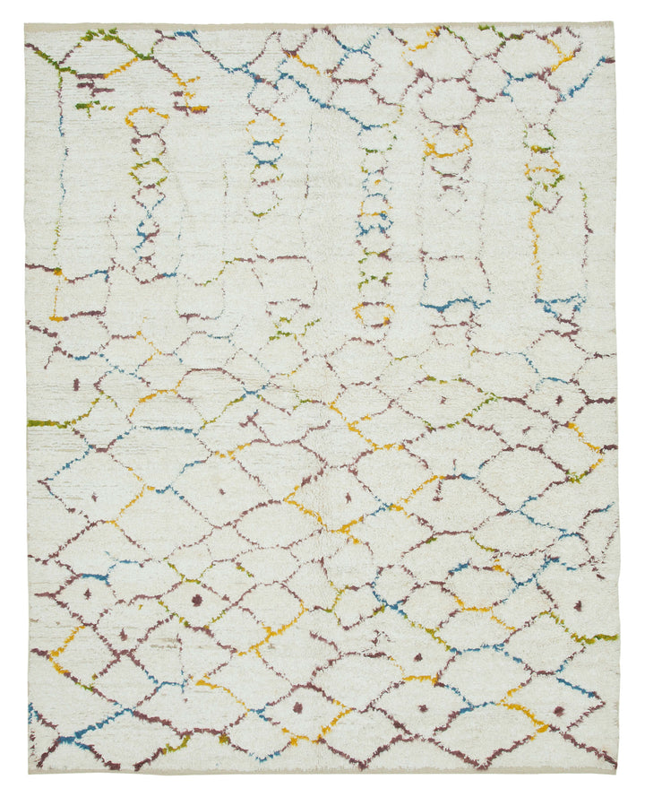 7x10 White Moroccan Rug - 32994