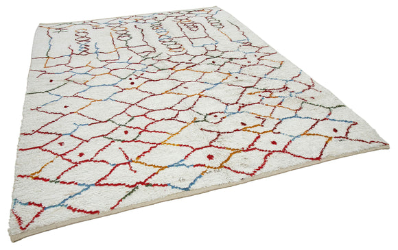 8x9 White Moroccan Rug - 32998