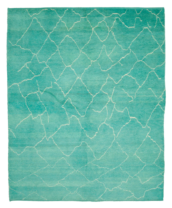8x10 Turquoise Moroccan Rug - 33008
