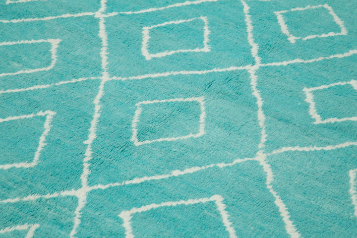 9x13 Turquoise Moroccan Rug - 33017