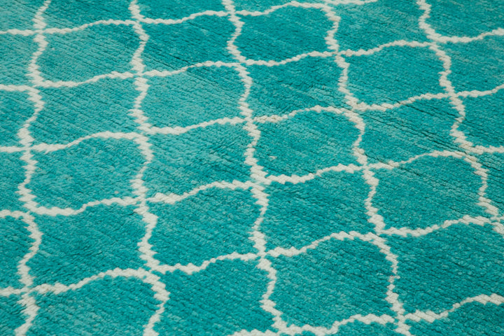 8x11 Turquoise Moroccan Rug - 33022