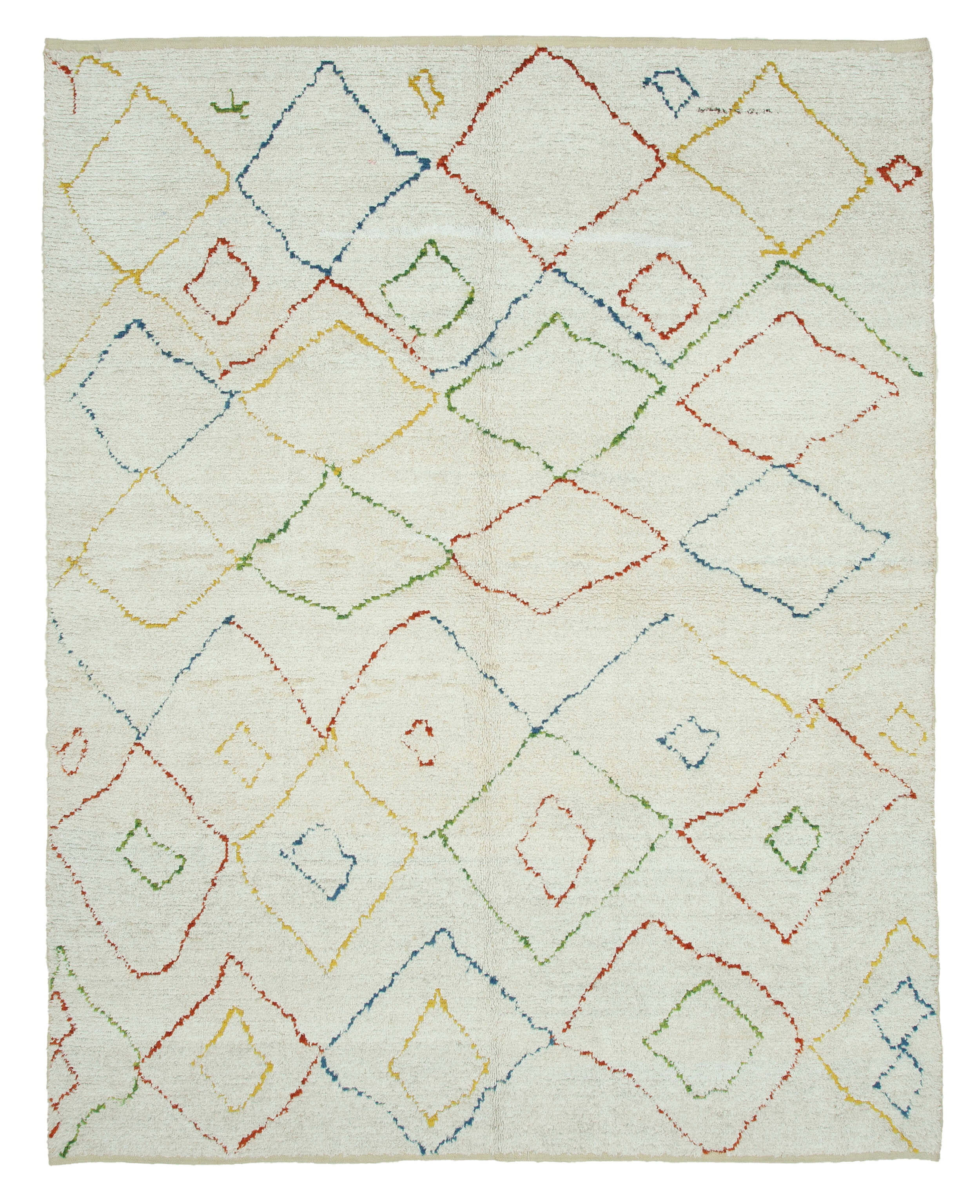 8x10 White Moroccan Rug - 33026