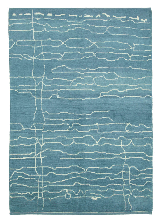 6x9 Blue Moroccan Rug - 33029