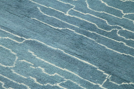 6x9 Blue Moroccan Rug - 33029