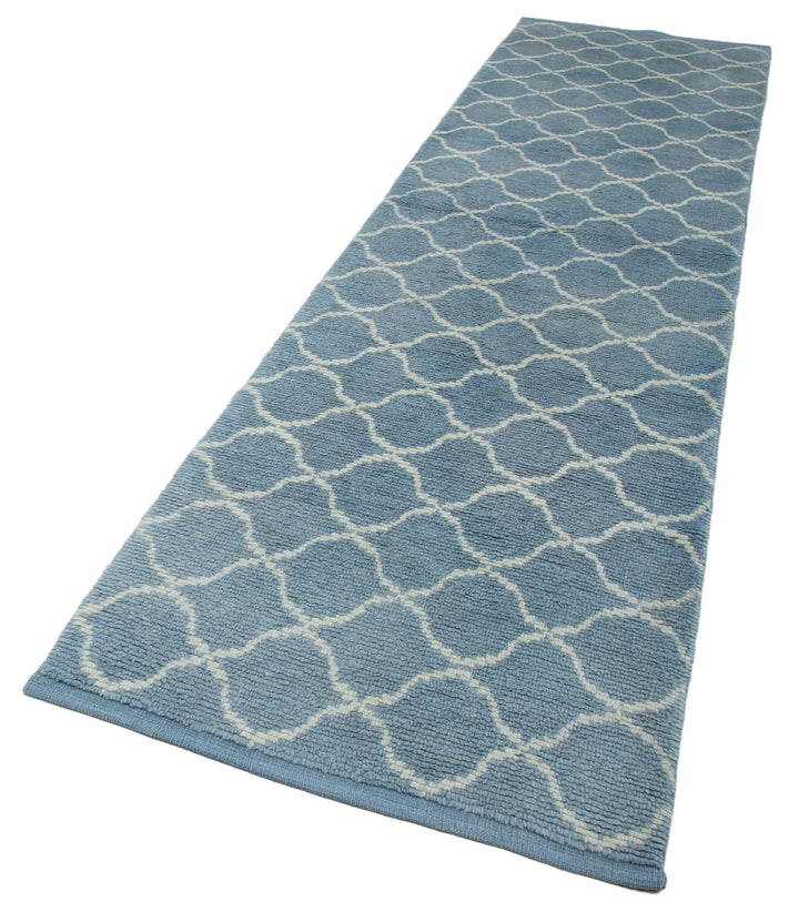 3x12 Blue Moroccan Runner Rug - 33043