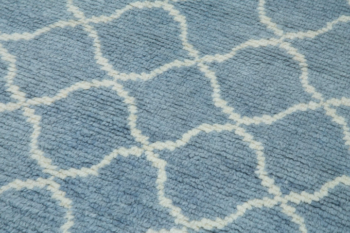 3x12 Blue Moroccan Runner Rug - 33043