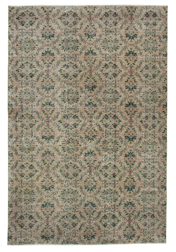 6x9 Orange Bohemian Rug  - 33054