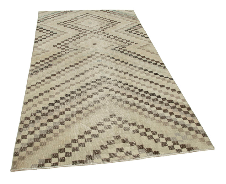5x9 Beige Bohemian Rug  - 33063