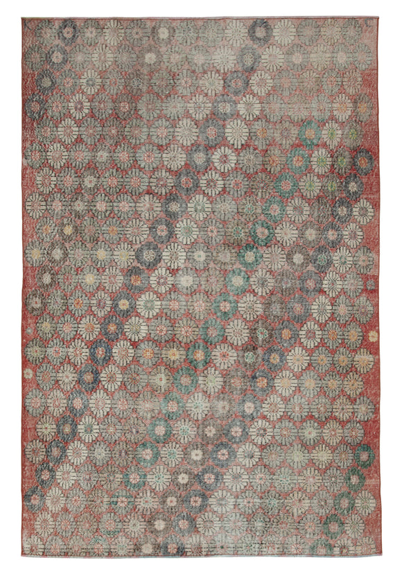 6x9 Red Bohemian Rug  - 33111