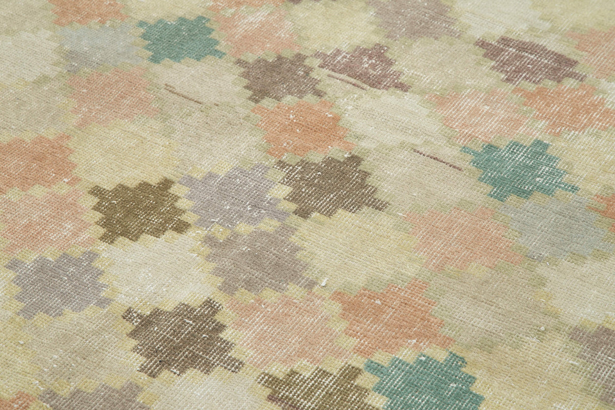 5x10 Yellow Bohemian Rug  - 33114