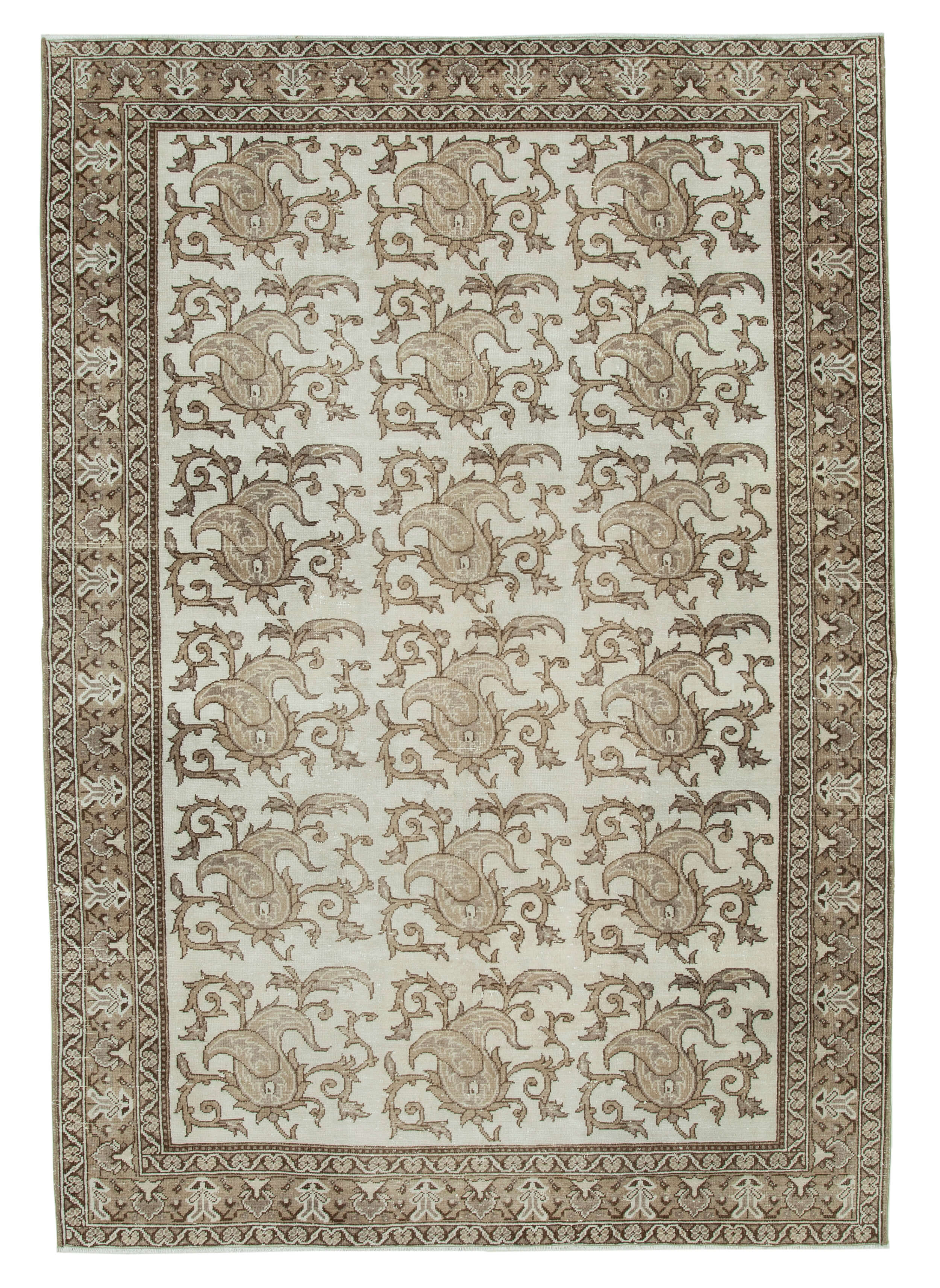 7x10 Brown Bohemian Rug  - 33131