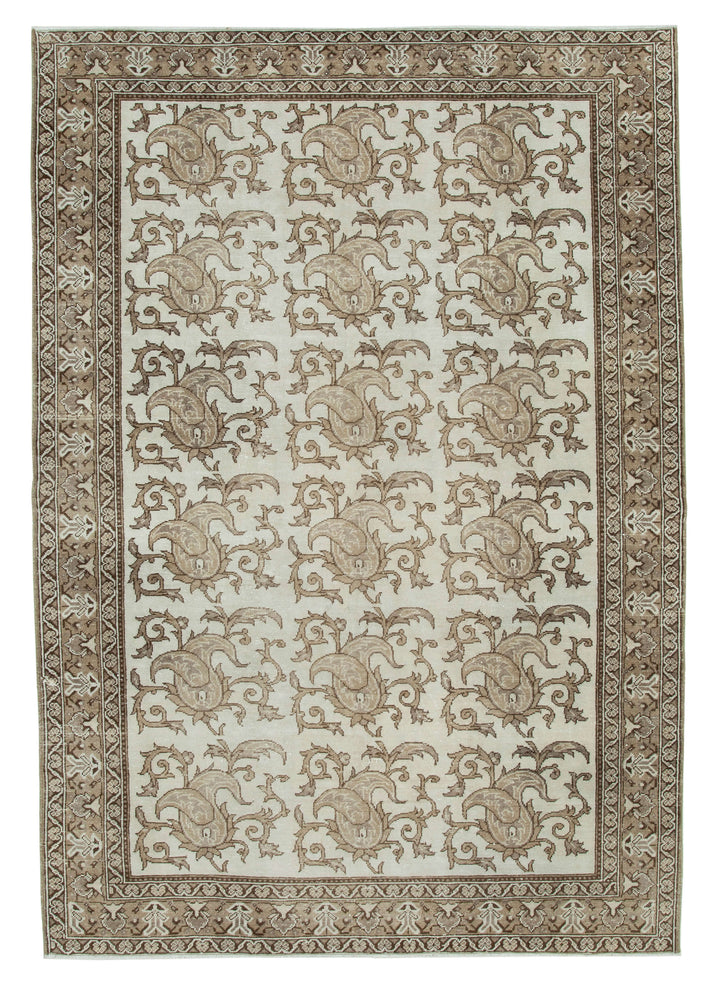 7x10 Brown Bohemian Rug  - 33131