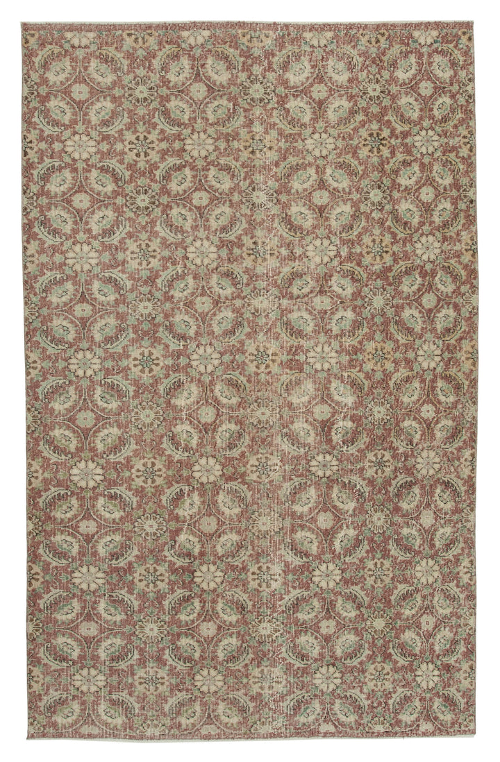 5x9 Red Bohemian Rug  - 33207