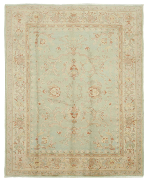 8x10 Green Oushak Rug - 33287