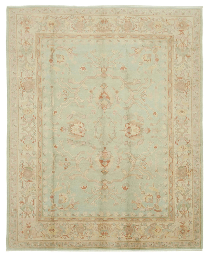 8x10 Green Oushak Rug - 33287