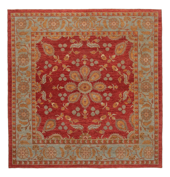 9x9 Hand-Knotted Wool Oushak Rug - 33303