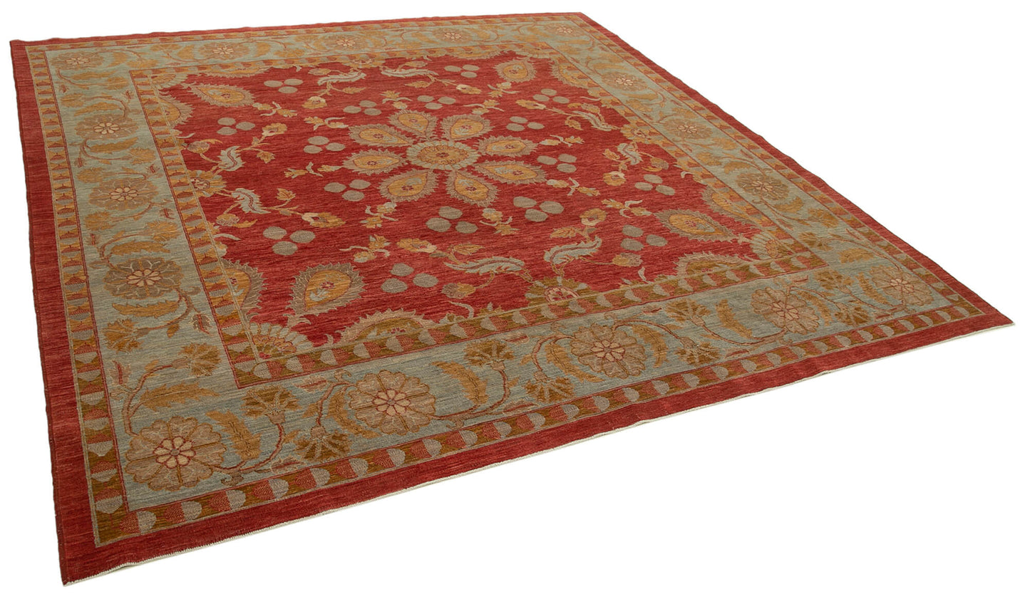 9x9 Hand-Knotted Wool Oushak Rug - 33303