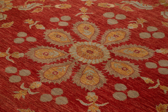 9x9 Hand-Knotted Wool Oushak Rug - 33303