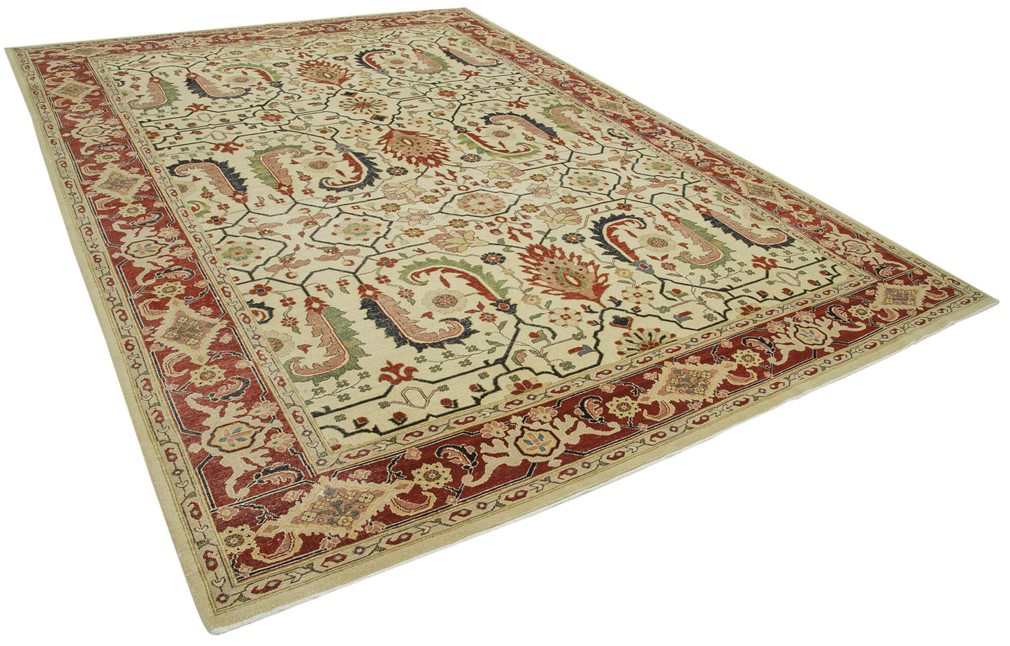 9x12 Hand-Knotted Wool Oushak Rug - 33354