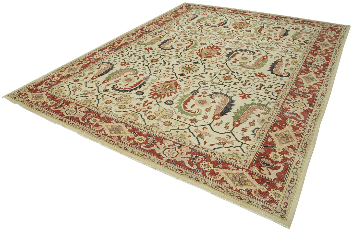 9x12 Hand-Knotted Wool Oushak Rug - 33354