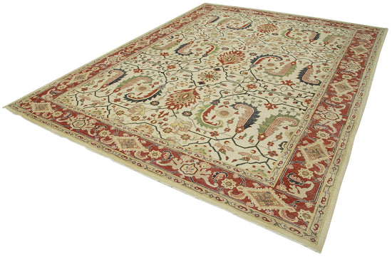 9x12 Hand-Knotted Wool Oushak Rug - 33354