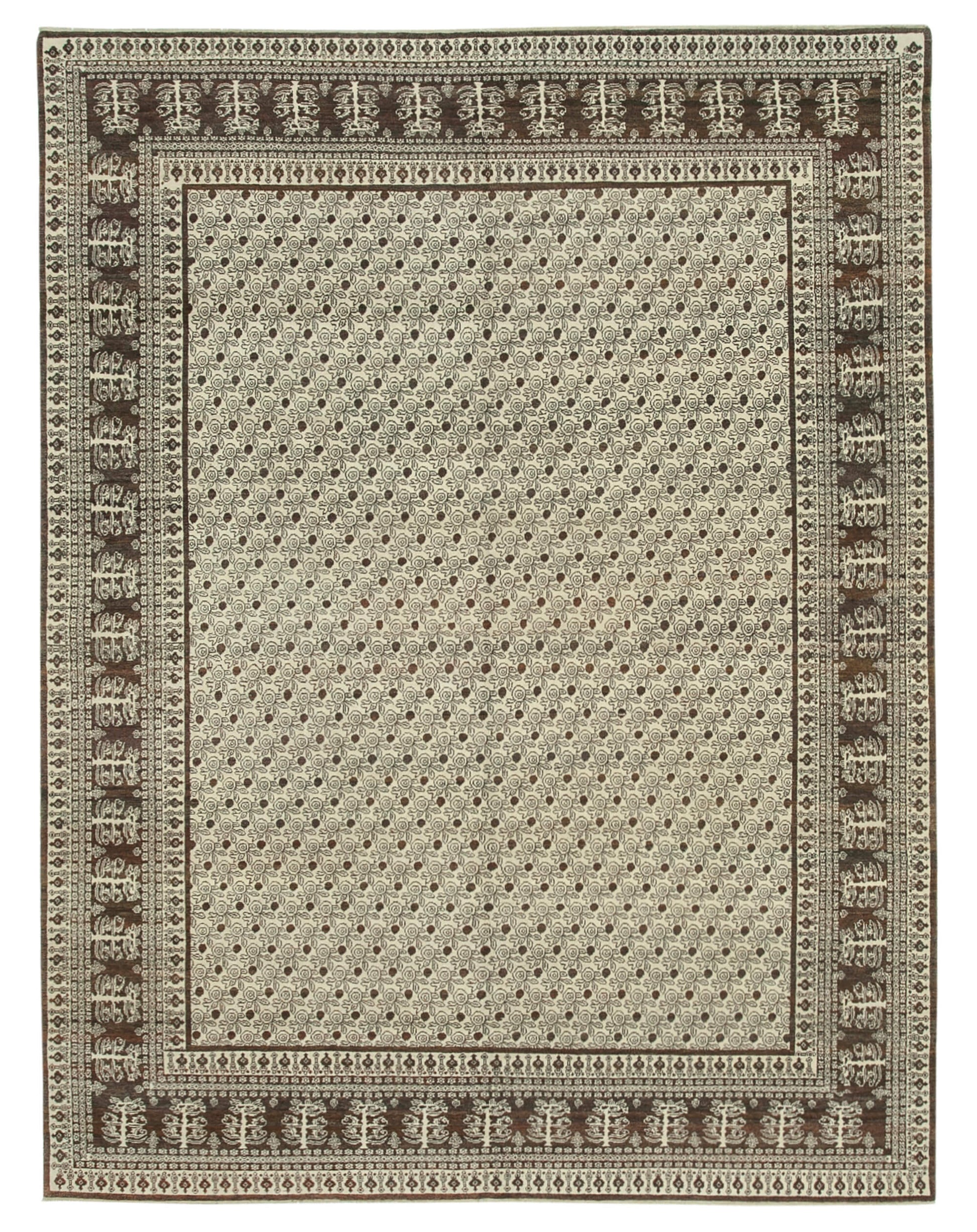 8x10 Hand-Knotted Wool Oushak Rug - 33381