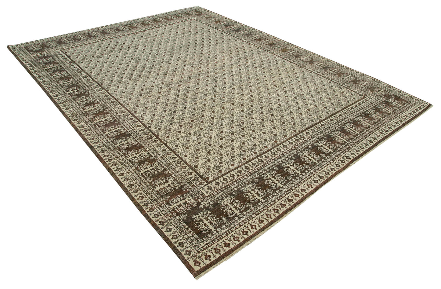 8x10 Hand-Knotted Wool Oushak Rug - 33381