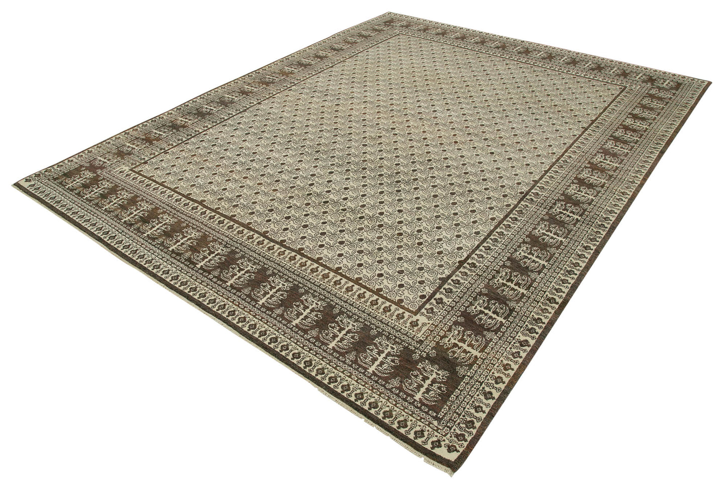 8x10 Hand-Knotted Wool Oushak Rug - 33381