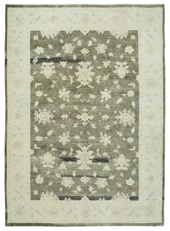 9x13 Beige Oushak Rug - 33398