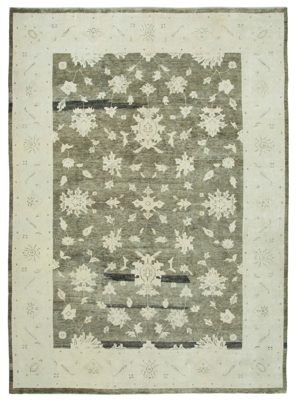 9x13 Beige Oushak Rug - 33398