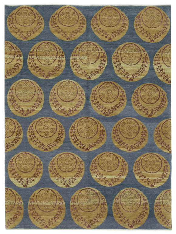 6x8 Blue Oushak Rug - 33425