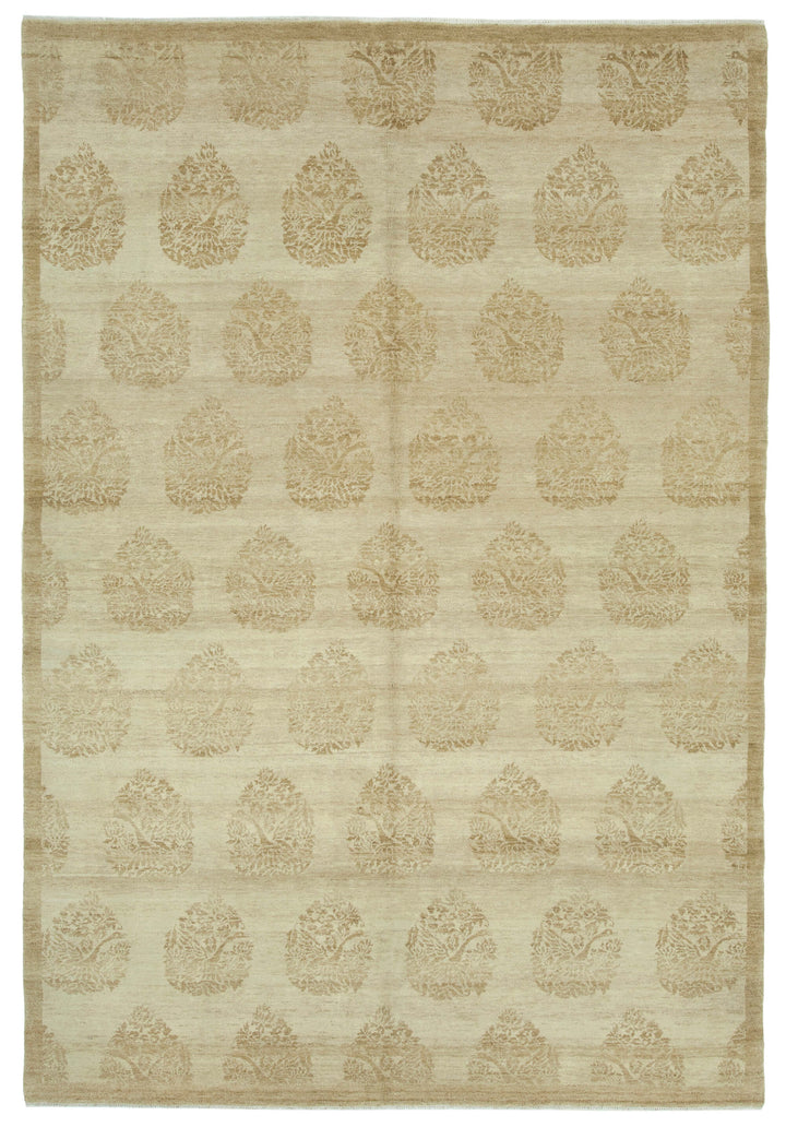 6x9 Beige Oushak Rug - 33427
