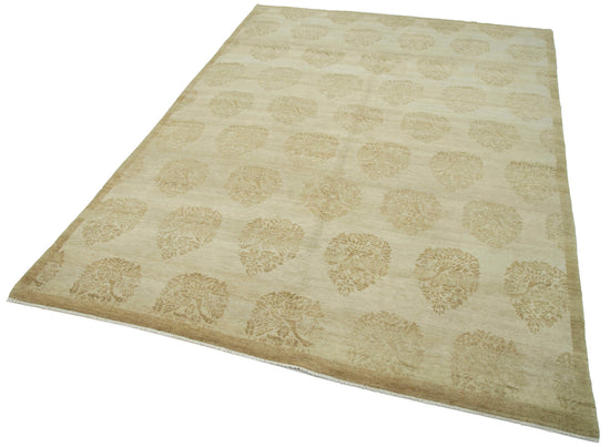 6x9 Beige Oushak Rug - 33427