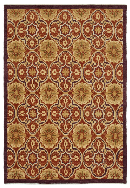 6x9 Red Oushak Rug - 33431