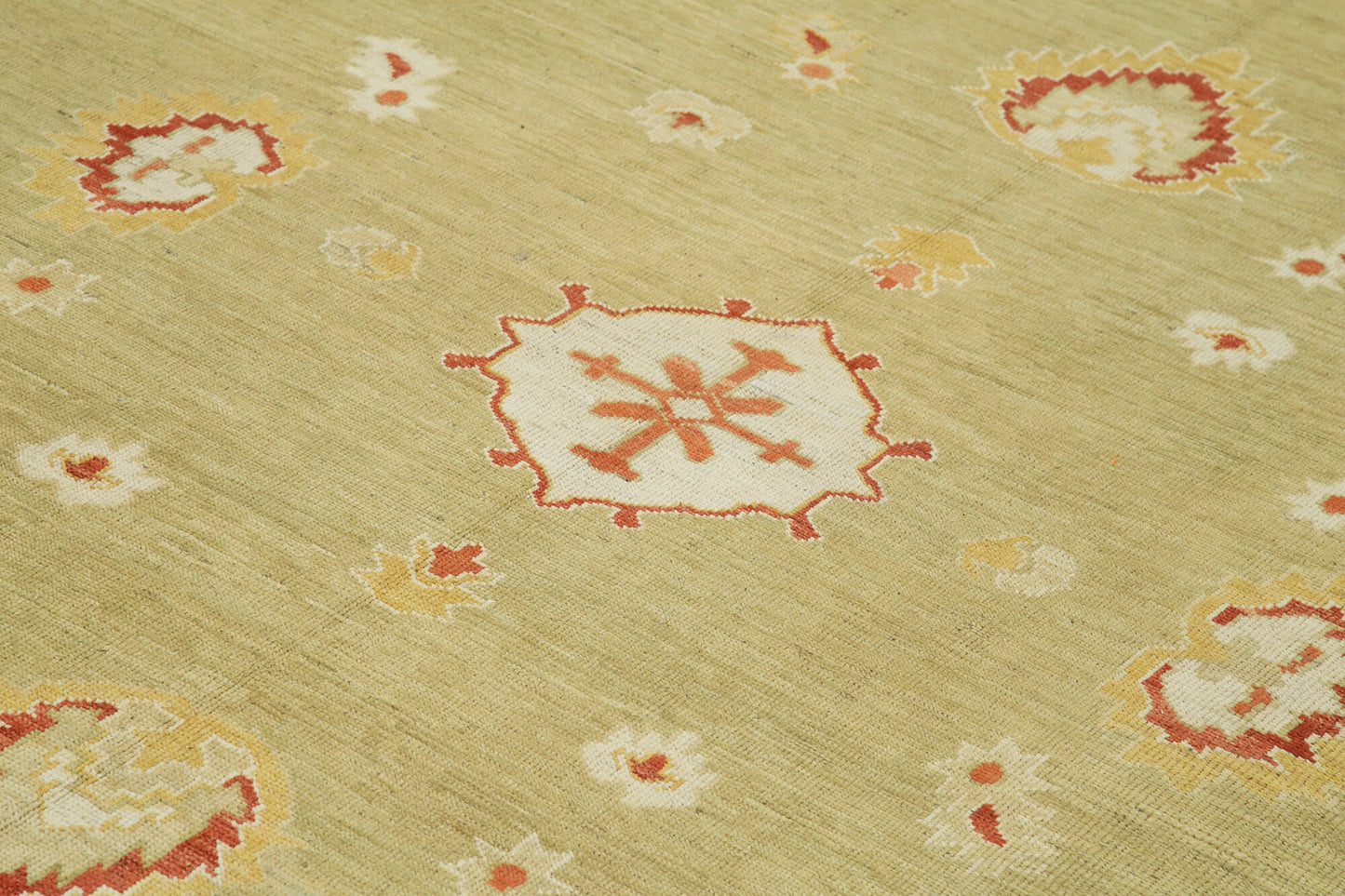 9x12 Hand-Knotted Wool Oushak Rug - 33447