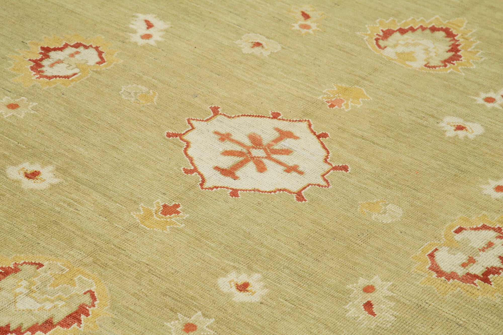 9x12 Hand-Knotted Wool Oushak Rug - 33447