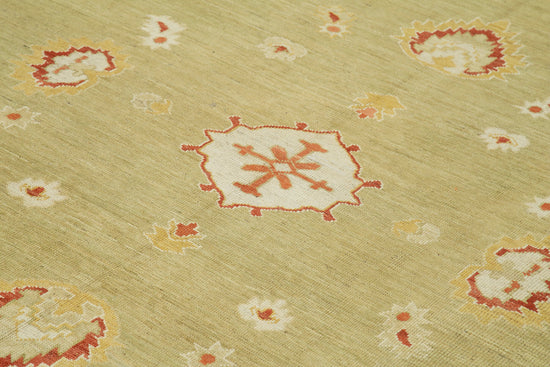 9x12 Hand-Knotted Wool Oushak Rug - 33447