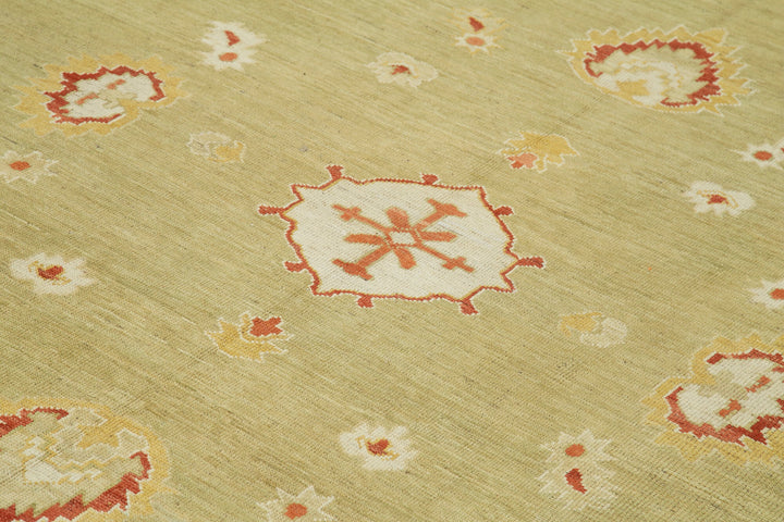 9x12 Hand-Knotted Wool Oushak Rug - 33447