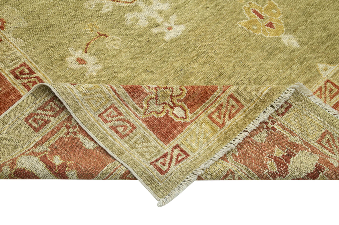 9x12 Hand-Knotted Wool Oushak Rug - 33447