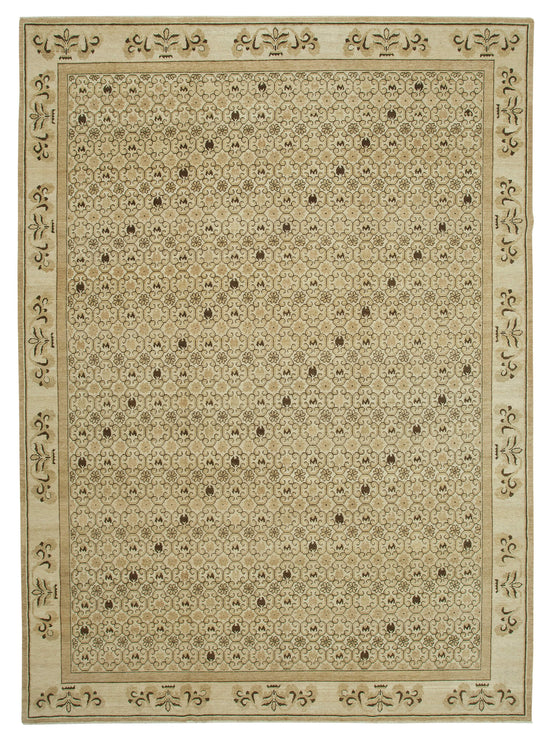 10x14 Beige Oushak Rug - 33460