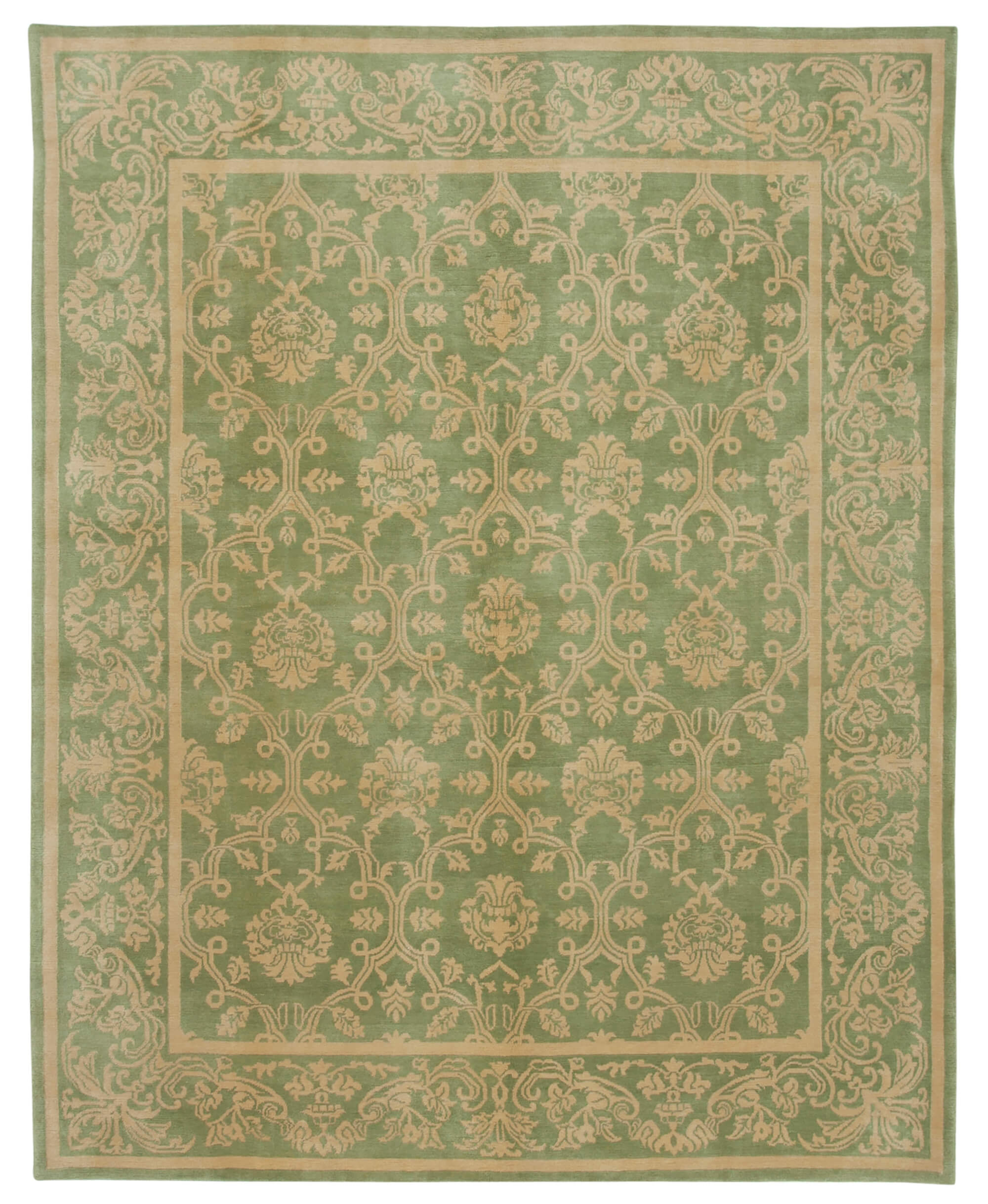 8x10 Green Oushak Rug - 33484