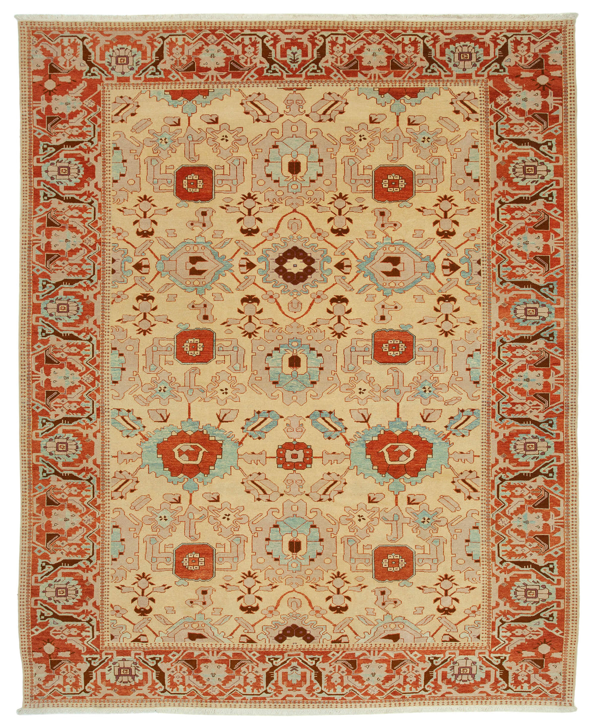 9x11 Beige Oushak Rug - 33502