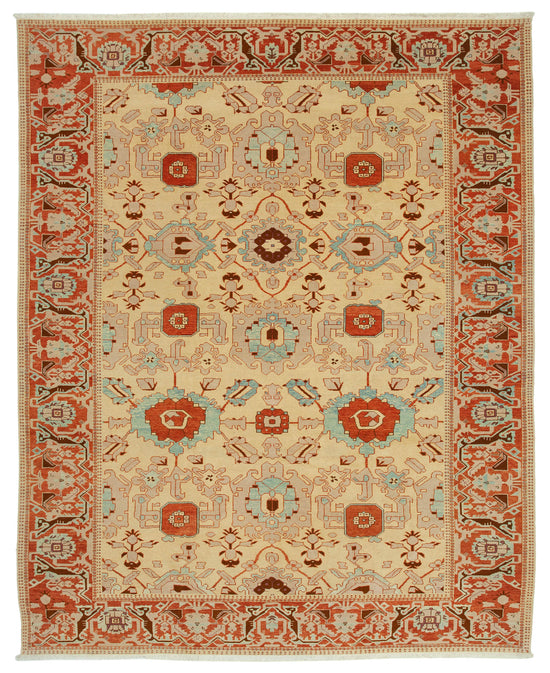 9x11 Beige Oushak Rug - 33502