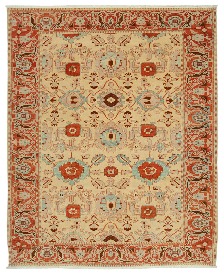 9x11 Beige Oushak Rug - 33502