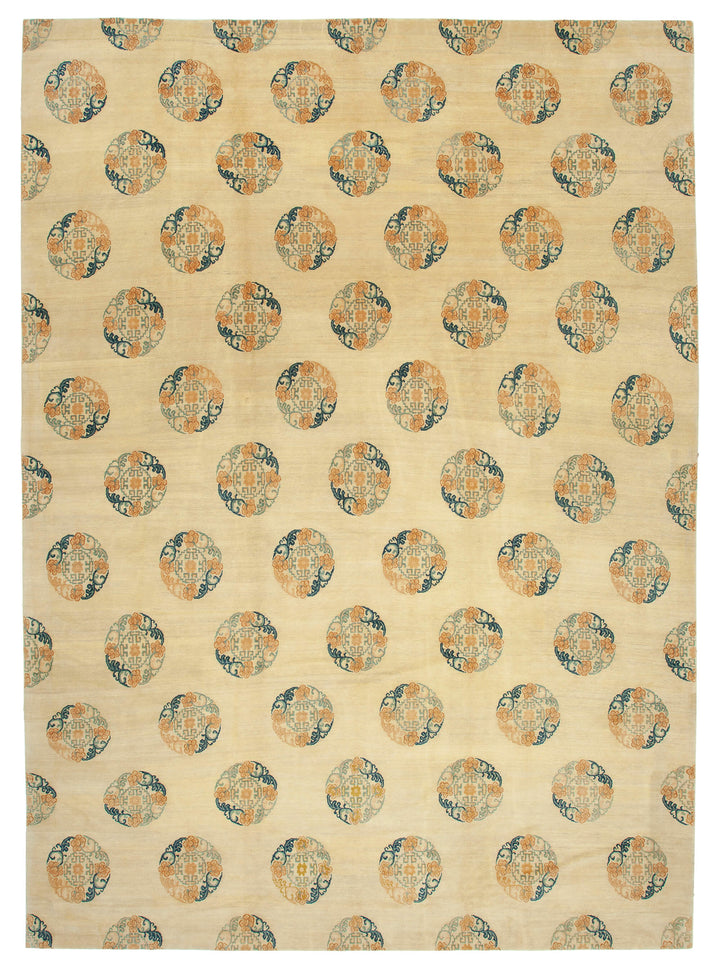 10x14 Beige Oushak Rug - 33517